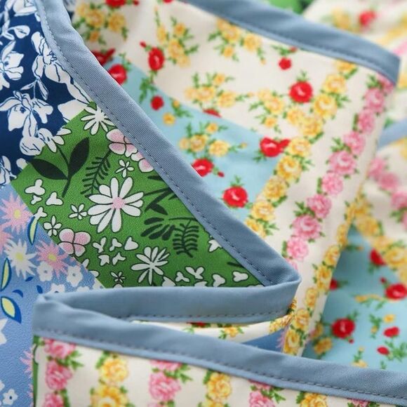 Womens Quilted Floral Patchwork Jacket XL Multicolor Granny Cottagecore Boho NWT - Picture 7 of 10